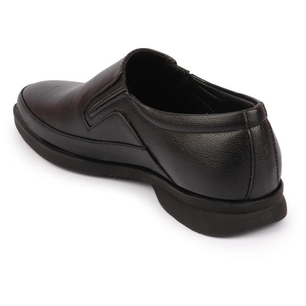 FAUSTO Men Black Formal Outdoor Office Slip On Shoes - JioMart