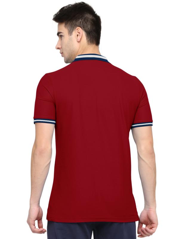 BULLMER Trendy Red Solid Half sleeve Polo Tshirt For Men JioMart