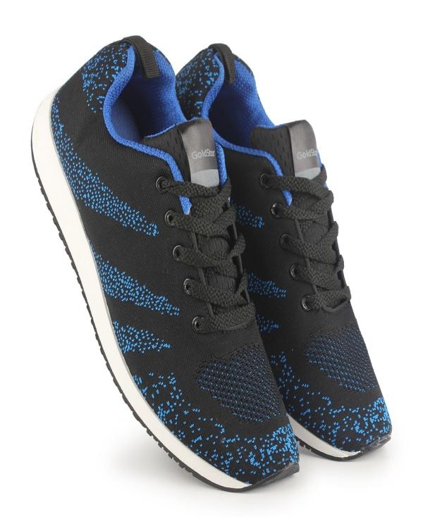 Goldstar Mens Indian ActivePlus Black Blue Sports Shoes JioMart