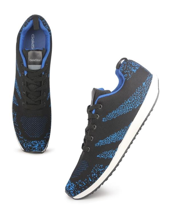 Goldstar Mens Indian ActivePlus Black Blue Sports Shoes JioMart