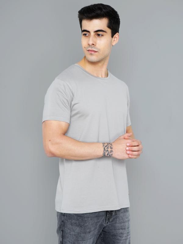 Paul Street Grey Plain T-Shirt - JioMart