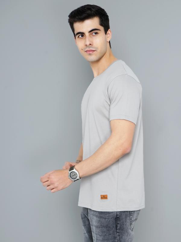 Paul Street Grey Plain T-Shirt - JioMart