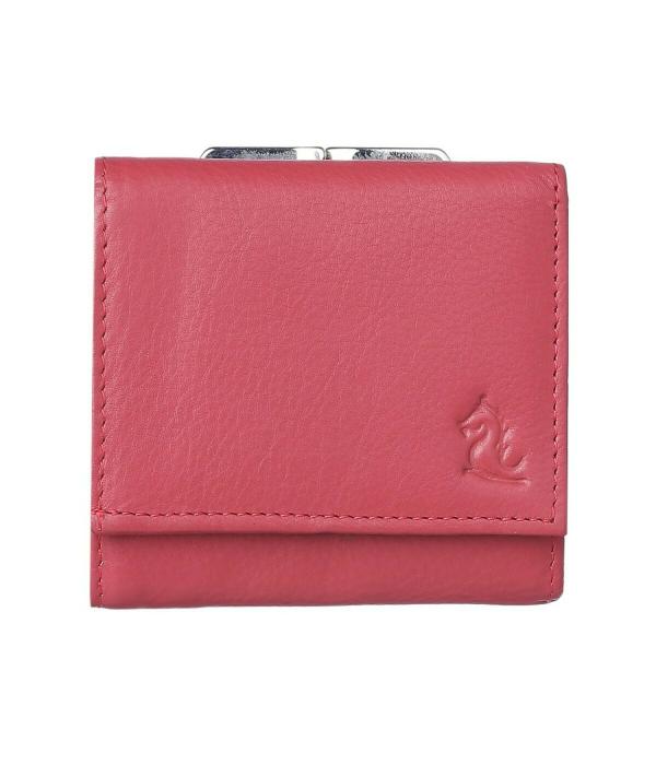 Kara Genuine Leather Red Ladies Wallet Trifold Purse Visiting Card