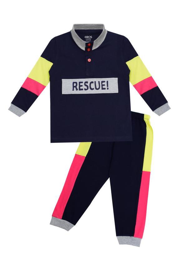 3BROS Baby Boys & Baby Girls Casual Top Pyjama Set For Kids (1218 Month,Dark Blue) JioMart