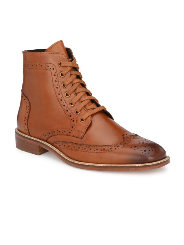 mens tan brogue boots