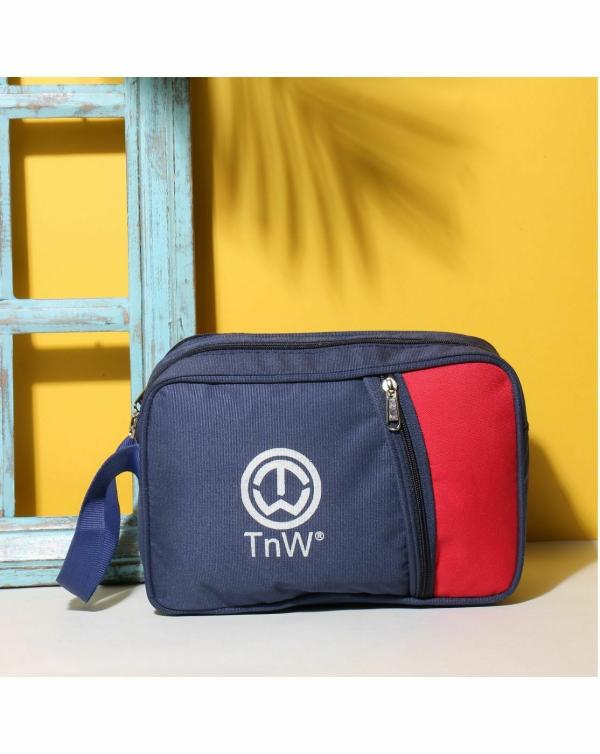 TnW Blue and Red Travel Shaving Bag JioMart