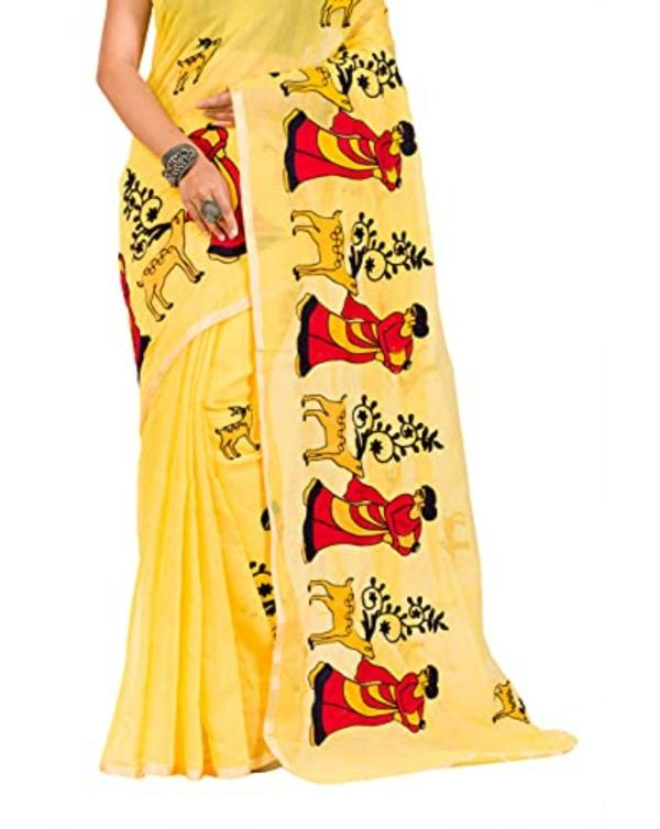Raj Saree House Women's Traditional Cotton Silk Bengali Handloom Tant