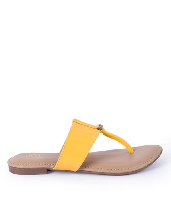 Joytouch Women Flat Sandals (Yellow) JioMart