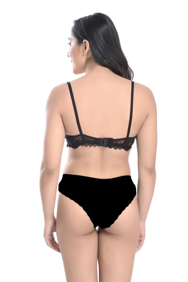 Women Cotton Bra Panty Set for Lingerie Set ( Pack of 1 ) ( Color