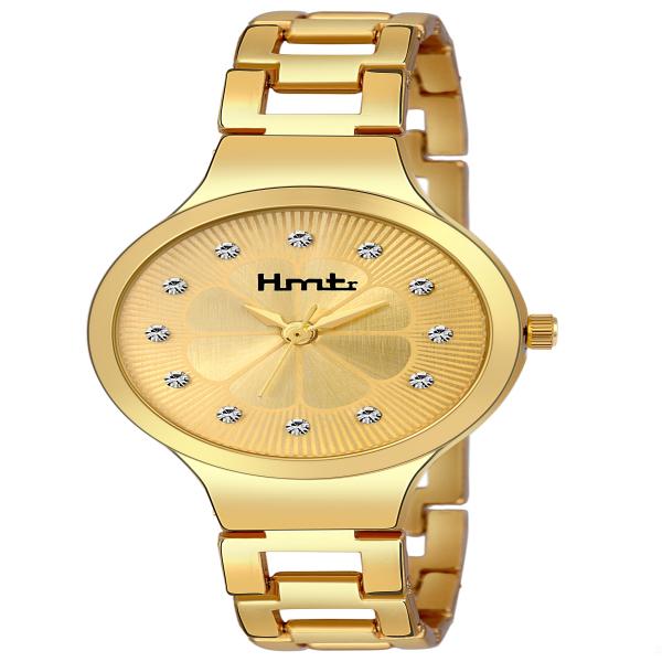 HMTr8090GOLDEN Elegant watch for both women and girls. JioMart