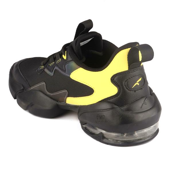 Furo Men's Black/Yellow Running Laceup Shoe JioMart