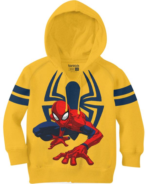 Spiderman Mustard Yellow Boys Hoodie JioMart