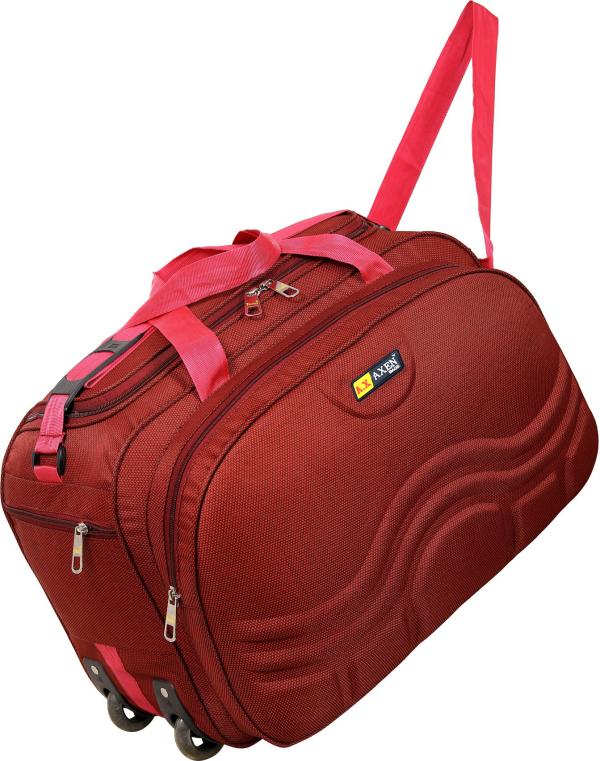 Axen Bags 60 L Strolley Duffel Bag Unisex Soft Body Luggage Bag Red