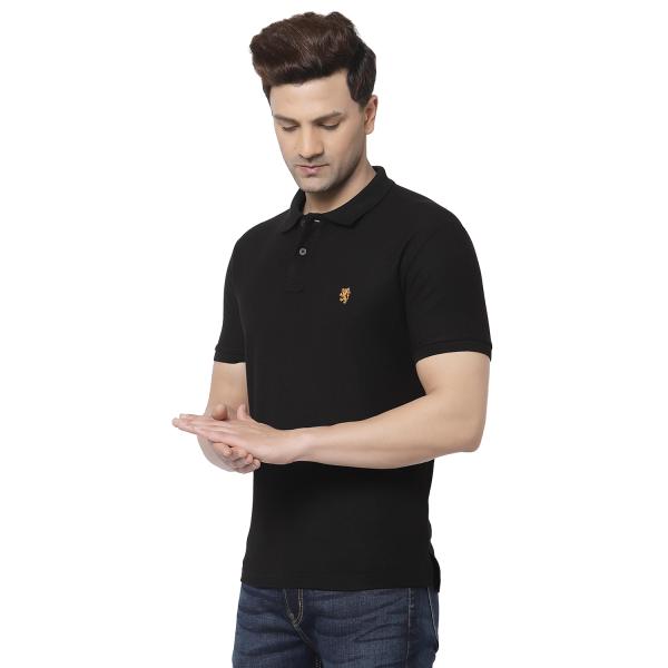 Red Tape Black Solid Pure Cotton Men's TShirt JioMart