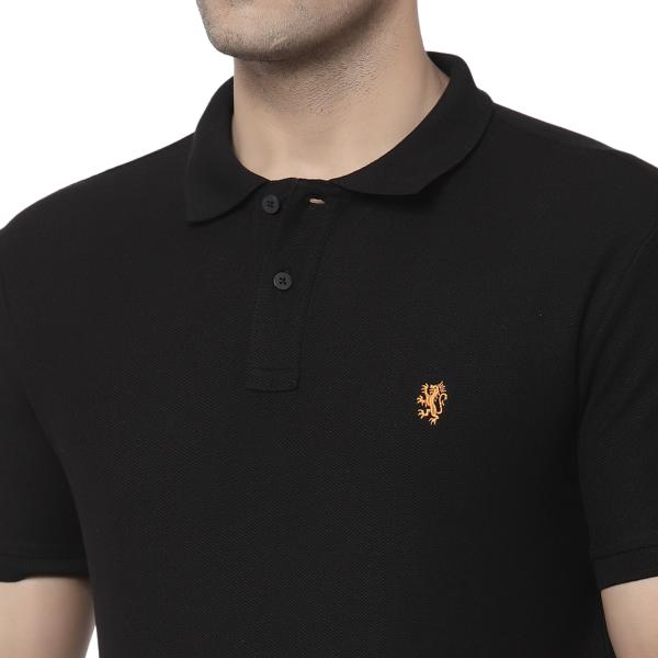 Red Tape Black Solid Pure Cotton Men's TShirt JioMart