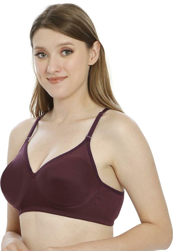 Women Purple Cotton Blend Bra (36B) JioMart