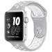 Apple Watch Nike+ - 38mm Silver Aluminum Case with Flat Silver/White Nike Sport Band