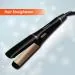 Reconnect Hair Straightener with wide ceramic plates, 210 degree heating temp, 60 min auto cut off (Black)