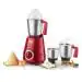 Usha Thunderbolt 800 Watts 3 Jars Mixer Grinder, High Speed 100 percent Copper Motor, 3 Multipurpose Jars, TH800MX3, Red