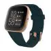 Fitbit Versa 2 Smart Watch, Emerald/Copper Rose Aluminium