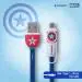Reconnect Marvel Captain America Dual Cable, Micro USB & Type C, Charge & Sync, Premium Flat cable design, 1m long - DCB301 CA