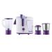 Usha JMG-500XJ3 500 Watts Juicer Mixer Grinder with Detachable Pulp Collector, Magenta and White