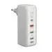 GM Cuba 18 watt PD Type C Charger with QC 3.0, Dual Usb Timer Charger