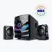 Zebronics 2.1 Rainbow Bluetooth Speaker with USB, AUX and FM Radio, RGB Lights (Black)