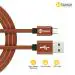 Inbase Leather IB-1358 USB to Micro USB Cable, Brown