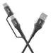 Boat Deuce 300 2-in-1 USB Cable, Mercurial Black