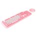 iGear KeyBee Pro Wireless Keyboard and Mouse Combo, Pink