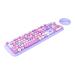 iGear KeyBee Pro Wireless Keyboard and Mouse Combo, Purple