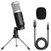 Gamma Audio GA-YR11 Condenser Microphone For Voice Recording, Singing, Meeting, Online Course, Youtube Recording, Musical Instrument Recording, Interview, Vlogging (Black)