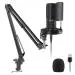 Maono AU-PM461S Cardioid Condenser Microphone For Streaming, Gaming, Recording, Podcasting on PC, YouTube (Black)
