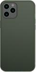 Baseus Green Glass Mobile Back Cover for iPhone 12 Pro Max Frosted Glass Case Hard Case with a Flexible Frame (6.7 inch)