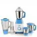 Glen 750W, Mixer Grinder with 3 Jars and 1 Transparent Jar with fruit filter, White & Blue