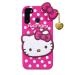 Fastship Silicone soft Hello Kitty with Pendant Case proper fit Back Cove for Tecno Spark 8C - Pink