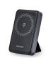 INNOSTYLE Magnetic Wireless Power Bank, 10000mAh Foldable Magnetic Wireless Portable Charger and USB-C for iPhone 14/13/12 Series- (Black)