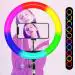 Webilla New Arrival Rgb 10 Inch Ring Light For Fashion Photography, Advertising Photography, Video Shooting Ring Flash (Multicolor)