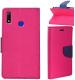 AmericHome Vivo Y85 Pink Artificial Leather, Cloth, Rubber Grip Case Flip Cover