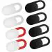 Gizga Essentials Red-Black-White Webcam Cover, Privacy Protector Webcam Cover Slide