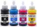 ANG Universal for use in HP/Canon/Brother/Samsung Inkjet Printers 100 ML Each x 4 CMYK Bottles Tri-Color Ink Cartridge