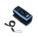 Dr. Odin Pulse Oximeter A-330N Blood Oxygen Saturation & Heart Rate Monitor with Flexible Finger Chamber (Black & Blue)
