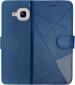 SUPER ME Samsung J2 16 Blue Leather Dual Protection Flip Cover