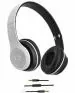 SOFTY H-500 OVER-EAR 3.5MM WIRED FOLDABLE LIGHTWEIGHT STEREO HEADPHONES, DEEP BASS WITH MIC - WHITE