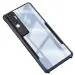 Rakulo Back Cover for Tecno Spark 7 Pro, Eagle Case Hard PC Back Transparent Shock Proof Rubberized Case (Black)