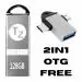 T ZED 128GB PenDrive 2in1 otg free 128 GB Pen Drive (Silver)