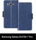 Sbms Samsung Galaxy On7 Pro Blue Artificial Leather Shock Proof Flip Cover
