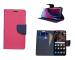 Fastship Lenovo Vibe K5 Note Flip Cover | Canvas Cloth Durable long life | Wallet Stylish Mercury Magnetic Closure Book Cover Leather Flip Case for Lenovo Vibe K5 Note - Pink::Blue