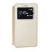 Fastship Window Stand View Artificial Leather inside Hard Plastic Case Flip Cover for Honor RNE-L22 / Honor_9i - Golden